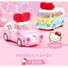 KEEPPLEY K20805 20805 non  XE SANRIO Ô TÔ MINI HELLO KITTY bộ đồ chơi xếp lắp ráp ghép mô hình