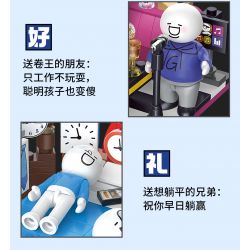 TOP TOY 16007 non  ĐỘNG VẬT XÃ HỘI XIAOLAN HÃY ĐƯA TÔI ĐI CÙNG KHI BẠN CÂU CÁ bộ đồ chơi xếp lắp ráp ghép mô hình Movie & Game Phim Và Trò Chơi