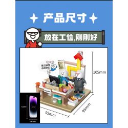 TOP TOY 16005 non  ĐỘNG VẬT XÃ HỘI XIAOLAN CHĂN BÔNG YÊU TÔI RẤT NHIỀU bộ đồ chơi xếp lắp ráp ghép mô hình Movie & Game Phim Và Trò Chơi