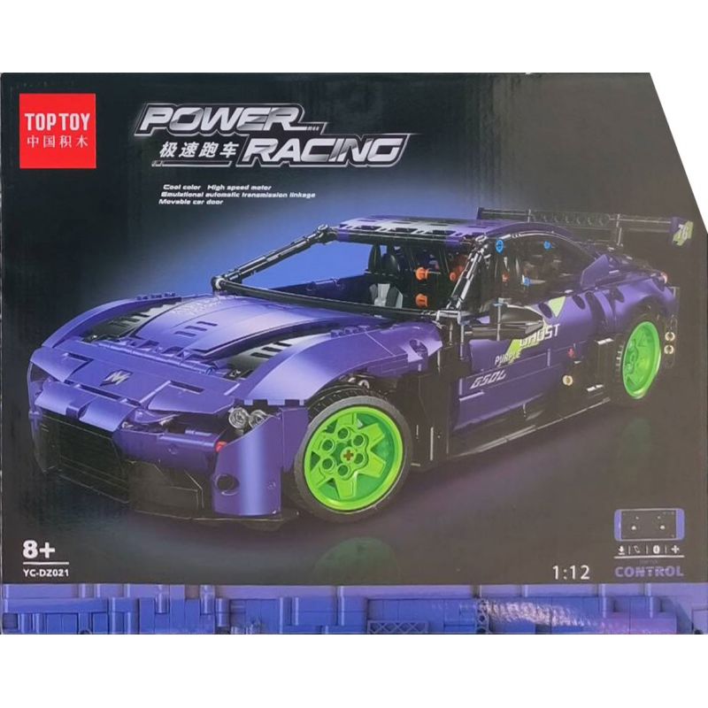 TOP TOY YC-DZ021 DZ021 YCDZ021 non  XE THỂ THAO TỐC ĐỘ tỷ lệ 1:12 bộ đồ chơi xếp lắp ráp ghép mô hình  POWER RACING Kỹ Thuật Công Nghệ Cao Mô Hình Phương Tiện