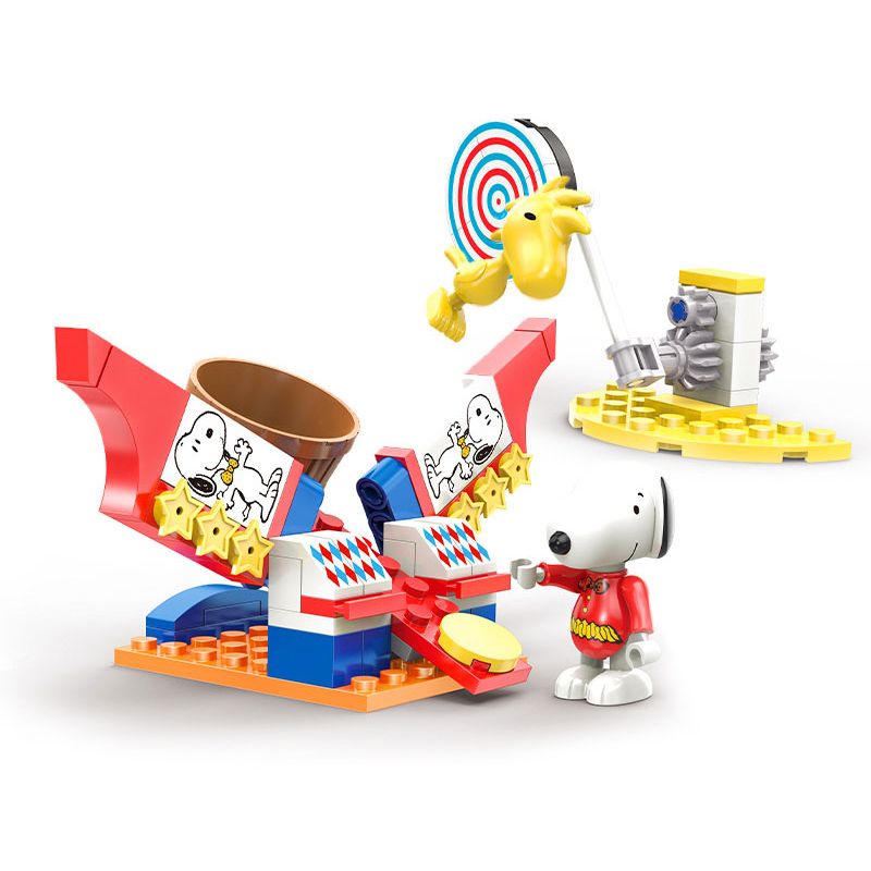 LINOOS LN8047 8047 non  RẠP XIẾC CỦA SNOOPY HÌNH THANG bộ đồ chơi xếp lắp ráp ghép mô hình Movie & Game Phim Và Trò Chơi 83 khối
