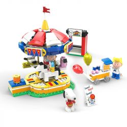 LINOOS LN8042 8042 non  RẠP XIẾC CỦA SNOOPY VÒNG QUAY bộ đồ chơi xếp lắp ráp ghép mô hình Movie & Game Phim Và Trò Chơi 379 khối