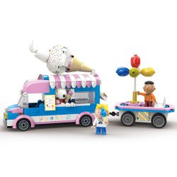 LINOOS LN8039 8039 non  RẠP XIẾC CỦA SNOOPY XE BÁN KEM bộ đồ chơi xếp lắp ráp ghép mô hình Movie & Game Phim Và Trò Chơi 340 khối