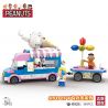 LINOOS LN8039 8039 non  RẠP XIẾC CỦA SNOOPY XE BÁN KEM bộ đồ chơi xếp lắp ráp ghép mô hình Movie & Game Phim Và Trò Chơi 340 khối