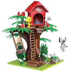 LINOOS LN8028 8028 non  SNOOPY NHÀ TRÊN CÂY bộ đồ chơi xếp lắp ráp ghép mô hình Movie & Game Phim Và Trò Chơi 273 khối