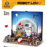 THULE L8003 8003 non  WALL-E VÀ EVA bộ đồ chơi xếp lắp ráp ghép mô hình Movie & Game ROBOT LOVE Phim Và Trò Chơi 1128 khối