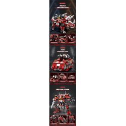 REOBRIX 33003 non  KHỦNG LONG CƠ KHÍ BA BIẾN HÌNH TRICERATOPS XE TĂNG BỌC THÉP MECHA bộ đồ chơi xếp lắp ráp ghép mô hình Creator MECHA DINO MECHA TRICERATOPS Sáng Tạo 930 khối