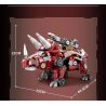 REOBRIX 33003 non  KHỦNG LONG CƠ KHÍ BA BIẾN HÌNH TRICERATOPS XE TĂNG BỌC THÉP MECHA bộ đồ chơi xếp lắp ráp ghép mô hình Creator MECHA DINO MECHA TRICERATOPS Sáng Tạo 930 khối