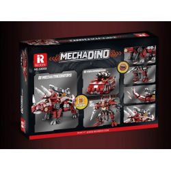REOBRIX 33003 non  KHỦNG LONG CƠ KHÍ BA BIẾN HÌNH TRICERATOPS XE TĂNG BỌC THÉP MECHA bộ đồ chơi xếp lắp ráp ghép mô hình Creator MECHA DINO MECHA TRICERATOPS Sáng Tạo 930 khối