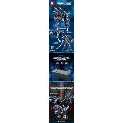 REOBRIX 33002 non  BA LOÀI KHỦNG LONG CƠ KHÍ BIẾN HÌNH TYRANNOSAURUS REX DINOSAUR MECHA bộ đồ chơi xếp lắp ráp ghép mô hình Creator MECHA DINO MECHA REX Sáng Tạo 940 khối