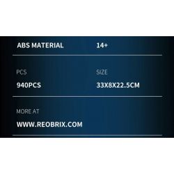 REOBRIX 33002 non  BA LOÀI KHỦNG LONG CƠ KHÍ BIẾN HÌNH TYRANNOSAURUS REX DINOSAUR MECHA bộ đồ chơi xếp lắp ráp ghép mô hình Creator MECHA DINO MECHA REX Sáng Tạo 940 khối