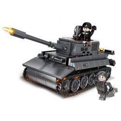 FORANGE FC4003 4003 non  VŨ KHÍ OVERLORD XE TĂNG HẠNG NẶNG TIGER bộ đồ chơi xếp lắp ráp ghép mô hình Military Army TIGER HEAVY TANK Quân Sự Bộ Đội 385 khối