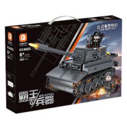 FORANGE FC4003 4003 non  VŨ KHÍ OVERLORD XE TĂNG HẠNG NẶNG TIGER bộ đồ chơi xếp lắp ráp ghép mô hình Military Army TIGER HEAVY TANK Quân Sự Bộ Đội 385 khối
