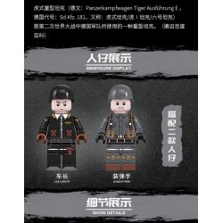 FORANGE FC4003 4003 non  VŨ KHÍ OVERLORD XE TĂNG HẠNG NẶNG TIGER bộ đồ chơi xếp lắp ráp ghép mô hình Military Army TIGER HEAVY TANK Quân Sự Bộ Đội 385 khối