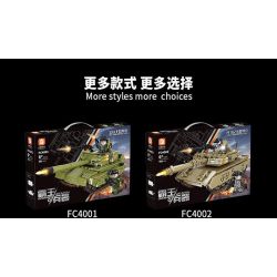 FORANGE FC4003 4003 non  VŨ KHÍ OVERLORD XE TĂNG HẠNG NẶNG TIGER bộ đồ chơi xếp lắp ráp ghép mô hình Military Army TIGER HEAVY TANK Quân Sự Bộ Đội 385 khối