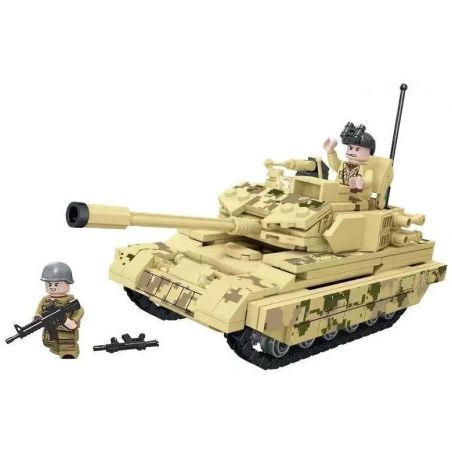 FORANGE FC4007 4007 non  VŨ KHÍ OVERLORD XE TĂNG CHIẾN ĐẤU CHỦ LỰC VT-4 bộ đồ chơi xếp lắp ráp ghép mô hình Military Army VT-4 MAIN BATTLE TANK Quân Sự Bộ Đội 372 khối