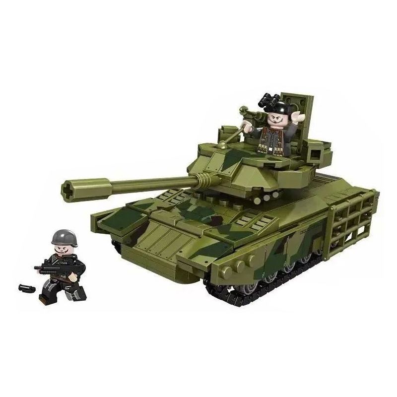 FORANGE FC4006 4006 non  VŨ KHÍ CỦA OVERLORD XE TĂNG CHIẾN ĐẤU CHỦ LỰC T-14 ARMATA bộ đồ chơi xếp lắp ráp ghép mô hình Military Army T-14 AMATA Quân Sự Bộ Đội 392 khối
