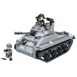 FORANGE FC4005 4005 non  VŨ KHÍ OVERLORD XE TĂNG CHIẾN ĐẤU CHỦ LỰC M4A3 bộ đồ chơi xếp lắp ráp ghép mô hình Military Army M4A3 MAIN BATTLE TANK Quân Sự Bộ Đội 350 khối