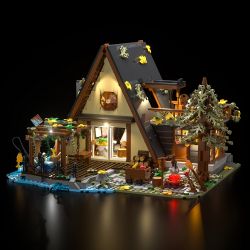 FUNWHOLE F9013 9013 non  CABIN KHUNG CHỮ bộ đồ chơi xếp lắp ráp ghép mô hình Creator A FRAME CABING Sáng Tạo 2061 khối