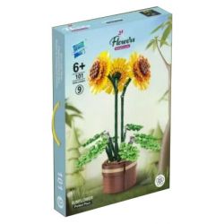 ZUANMA 101-9 non  HOA HƯỚNG DƯƠNG bộ đồ chơi xếp lắp ráp ghép mô hình Creator SUNFLOWER Sáng Tạo 886 khối