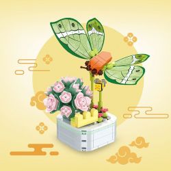 ZUANMA 103-F8 non  CHẬU CÂY BƯỚM bộ đồ chơi xếp lắp ráp ghép mô hình Creator Sáng Tạo 226 khối