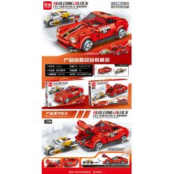MINGDI LEIBAO 10131 non  MÁY PHÓNG XE FERRARI bộ đồ chơi xếp lắp ráp ghép mô hình Racers Đua Tốc Độ 407 khối
