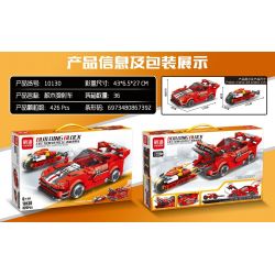 MINGDI LEIBAO 10130 non  XE PHÓNG MÀU ĐỎ bộ đồ chơi xếp lắp ráp ghép mô hình Racers Đua Tốc Độ 426 khối