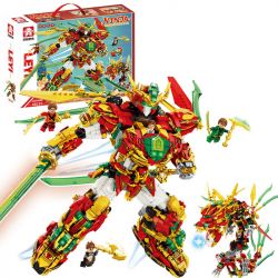 LE YI 68235 non  ÁO GIÁP LỬA ĐỎ NGỌN RỒNG bộ đồ chơi xếp lắp ráp ghép mô hình NINJA 1868 khối