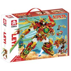 LE YI 68235 non  ÁO GIÁP LỬA ĐỎ NGỌN RỒNG bộ đồ chơi xếp lắp ráp ghép mô hình NINJA 1868 khối