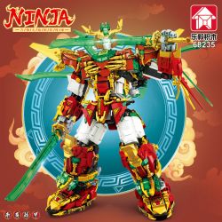 LE YI 68235 non  ÁO GIÁP LỬA ĐỎ NGỌN RỒNG bộ đồ chơi xếp lắp ráp ghép mô hình NINJA 1868 khối