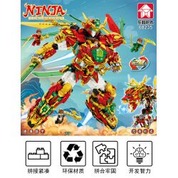 LE YI 68235 non  ÁO GIÁP LỬA ĐỎ NGỌN RỒNG bộ đồ chơi xếp lắp ráp ghép mô hình NINJA 1868 khối