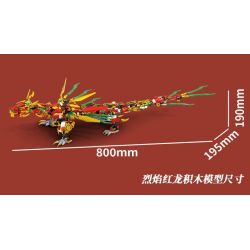 LE YI 68235 non  ÁO GIÁP LỬA ĐỎ NGỌN RỒNG bộ đồ chơi xếp lắp ráp ghép mô hình NINJA 1868 khối