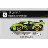 LE YI 86003 non  XE MUI TRẦN LAMBORGHINI V12 VISION GT tỷ lệ 1:16 bộ đồ chơi xếp lắp ráp ghép mô hình Creator Sáng Tạo 668 khối
