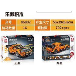 LE YI 86002 non  XE KÉO PORSCHE 964 tỷ lệ 1:16 bộ đồ chơi xếp lắp ráp ghép mô hình Creator Sáng Tạo 702 khối