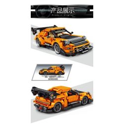 LE YI 86002 non  XE KÉO PORSCHE 964 tỷ lệ 1:16 bộ đồ chơi xếp lắp ráp ghép mô hình Creator Sáng Tạo 702 khối