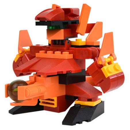 GUDI 9906 non  PINBALL MEN CÁO LỬA ĐỎ bộ đồ chơi xếp lắp ráp ghép mô hình 64 khối