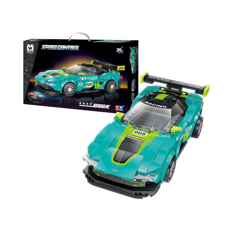 WISE BLOCK AULDEY HA389173 389173 non  SIÊU XE ĐIỀU KHIỂN TỪ XA AURORA bộ đồ chơi xếp lắp ráp ghép mô hình Racers Đua Tốc Độ 222 khối