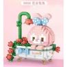 LOZ 8806 non  LIÊN MINH THÚ CƯNG DỄ THƯƠNG THỎ TẮM HOA bộ đồ chơi xếp lắp ráp ghép mô hình CUTE PET ALLIANCE