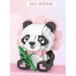 LOZ 8803 non  LIÊN MINH THÚ CƯNG DỄ THƯƠNG HUAHUA PANDA bộ đồ chơi xếp lắp ráp ghép mô hình CUTE PET ALLIANCE