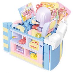 SEMBO 615035 non  HÀNH TINH KẸO CÂU LẠC BỘ THỂ THAO ĐIỆN TỬ BLUEBERRY TARO NGÔI NHÀ BÁNH ẤM bộ đồ chơi xếp lắp ráp ghép mô hình 248 khối