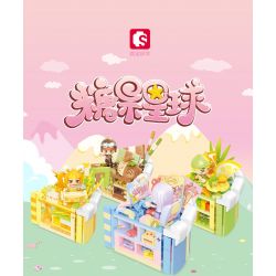 SEMBO 615035 non  HÀNH TINH KẸO CÂU LẠC BỘ THỂ THAO ĐIỆN TỬ BLUEBERRY TARO NGÔI NHÀ BÁNH ẤM bộ đồ chơi xếp lắp ráp ghép mô hình 248 khối