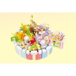 SEMBO 615035 non  HÀNH TINH KẸO CÂU LẠC BỘ THỂ THAO ĐIỆN TỬ BLUEBERRY TARO NGÔI NHÀ BÁNH ẤM bộ đồ chơi xếp lắp ráp ghép mô hình 248 khối