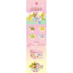 SEMBO 615034 non  HÀNH TINH KẸO NHÀ NƯỚC CAM CHANH BÁNH ẤM bộ đồ chơi xếp lắp ráp ghép mô hình 213 khối