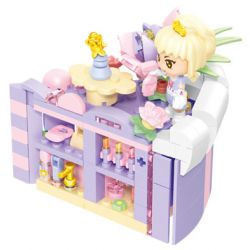 SEMBO 615029 non  HÀNH TINH KẸO NHÀ LÀM ĐẸP TRÀ ROSELLE BÁNH ẤM ÁP bộ đồ chơi xếp lắp ráp ghép mô hình 229 khối