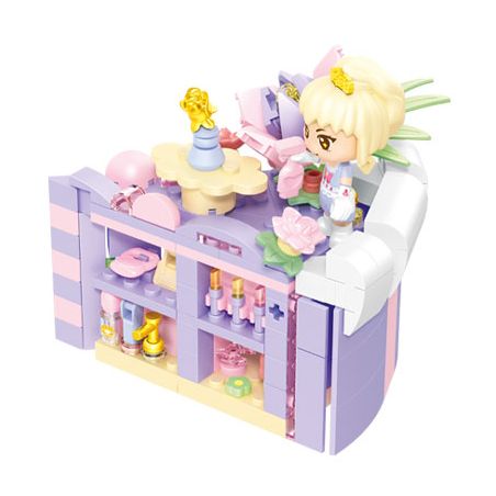 SEMBO 615029 non  HÀNH TINH KẸO NHÀ LÀM ĐẸP TRÀ ROSELLE BÁNH ẤM ÁP bộ đồ chơi xếp lắp ráp ghép mô hình 229 khối