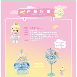 SEMBO 615027 non  THÚ CƯNG DỄ THƯƠNG ĐÔNG LẠNH CÂU CHUYỆN GIẤC MƠ XANH ĐÈN BÁNH PUDDING LẤP LÁNH bộ đồ chơi xếp lắp ráp ghép mô hình 103 khối