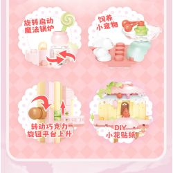 SEMBO 615023 non  THÚ CƯNG DỄ THƯƠNG ĐÔNG LẠNH NHÀ BÁNH DÂU bộ đồ chơi xếp lắp ráp ghép mô hình 349 khối