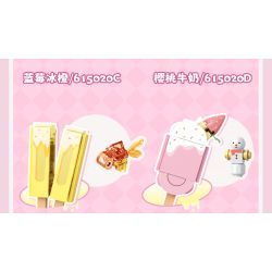 SEMBO 615020 non  THÚ CƯNG ĐÔNG LẠNH DỄ THƯƠNG 8 LOẠI BÁNH SANDWICH NGƯỜI TUYẾT SÔ CÔ LA VANI KHOAI MÔN NGHIỀN NHUYỄN CAM VIỆT QUẤT SỮA ANH ĐÀO KEM QUE ĐÔI DÂU TÂY TRẮNG MÌ MATCHA NHÂN TRÁI CÂY ĐÁ bộ đồ chơi xếp lắp ráp ghép mô hình