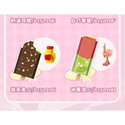 SEMBO 615020 non  THÚ CƯNG ĐÔNG LẠNH DỄ THƯƠNG 8 LOẠI BÁNH SANDWICH NGƯỜI TUYẾT SÔ CÔ LA VANI KHOAI MÔN NGHIỀN NHUYỄN CAM VIỆT QUẤT SỮA ANH ĐÀO KEM QUE ĐÔI DÂU TÂY TRẮNG MÌ MATCHA NHÂN TRÁI CÂY ĐÁ bộ đồ chơi xếp lắp ráp ghép mô hình