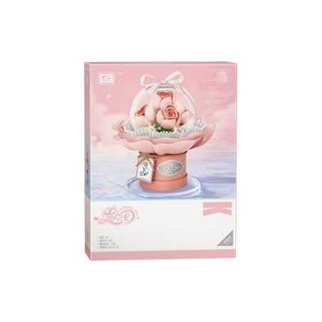 LOZ 1298 non  BÓ HOA BOBO MÀU HỒNG LÃNG MẠN bộ đồ chơi xếp lắp ráp ghép mô hình Creator Sáng Tạo 285 khối
